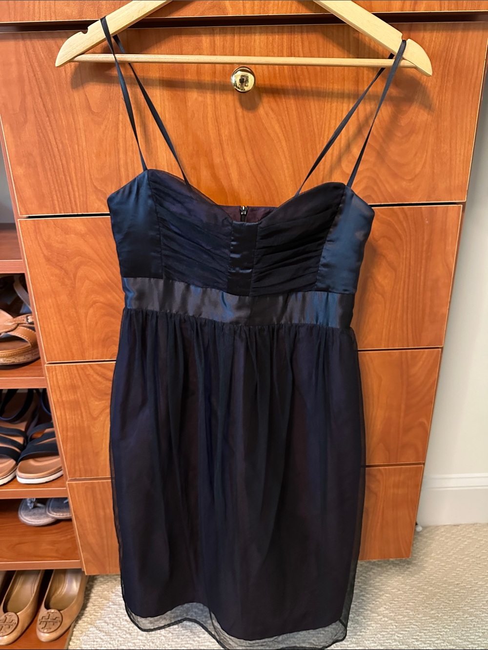 French Connection Navy Strapless Cocktail Dress
